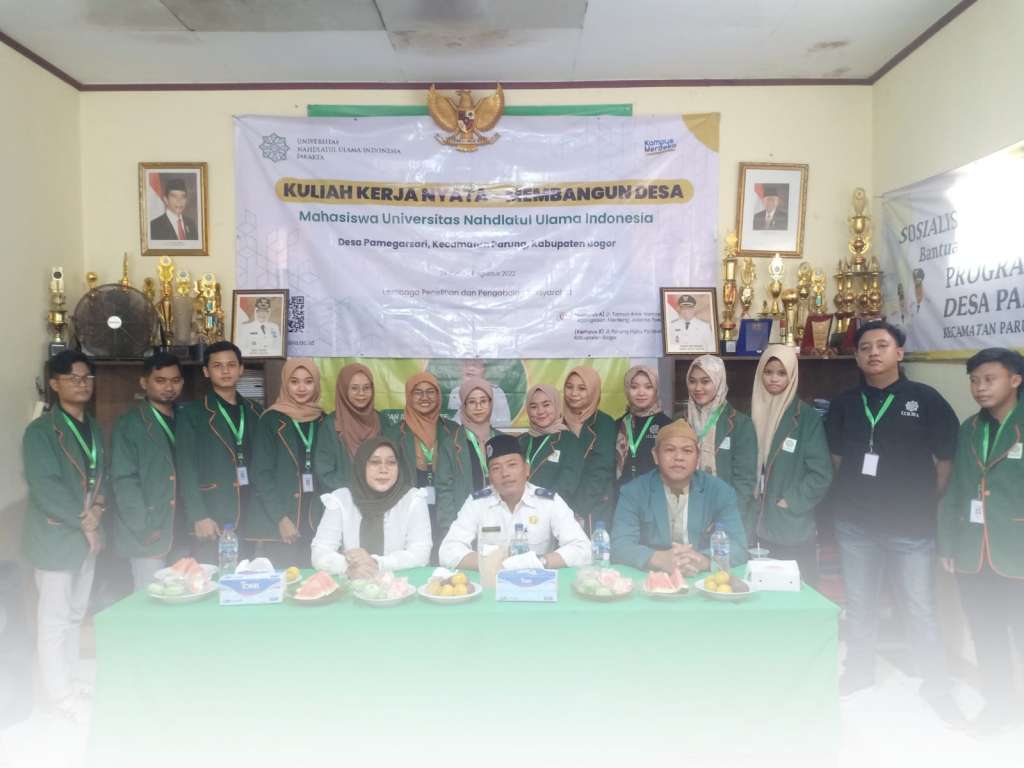 Mahasiswa UNUSIA KKN Membangun Desa Jilid 2 tahun 2022 Adakan Penandatanganan MoU di Desa Pamegarsari, Bogor