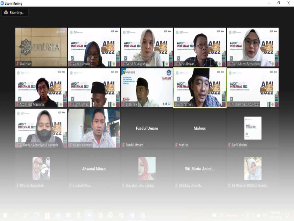 Wujudkan Quality Asurance, UNUSIA Gelar Audit Mutu Internal 2022