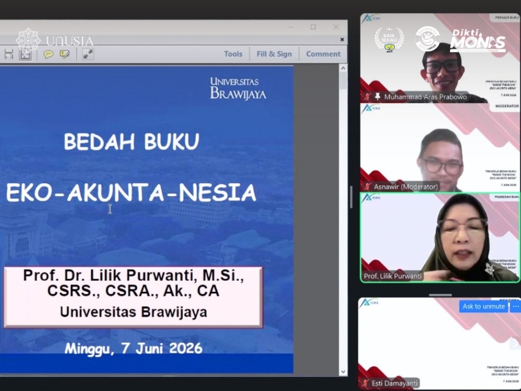 Bedah Buku Eko-Akunta-Nesia, Karya Dosen Unusia Tawarkan Paradigma Baru Ekonomi dan Akuntansi Indonesia