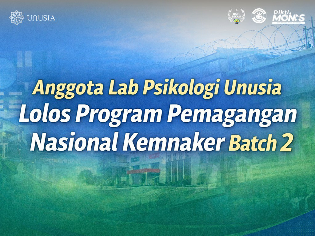 Anggota Lab Psikologi Unusia Lolos Program Pemagangan Nasional Kemnaker Batch 2