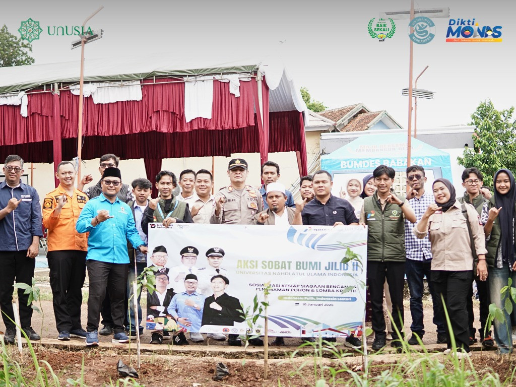 Unusia Gelar Aksi Sobat Bumi Jilid II di Ciseeng, Tanam 150 Pohon dan Perkuat Kesiapsiagaan Bencana