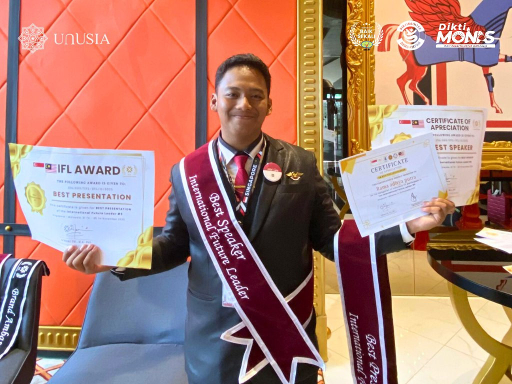 Mahasiswa Unusia Rama Aditya Raih Best Speaker & Best Presentation pada Forum Internasional Singapura–Malaysia