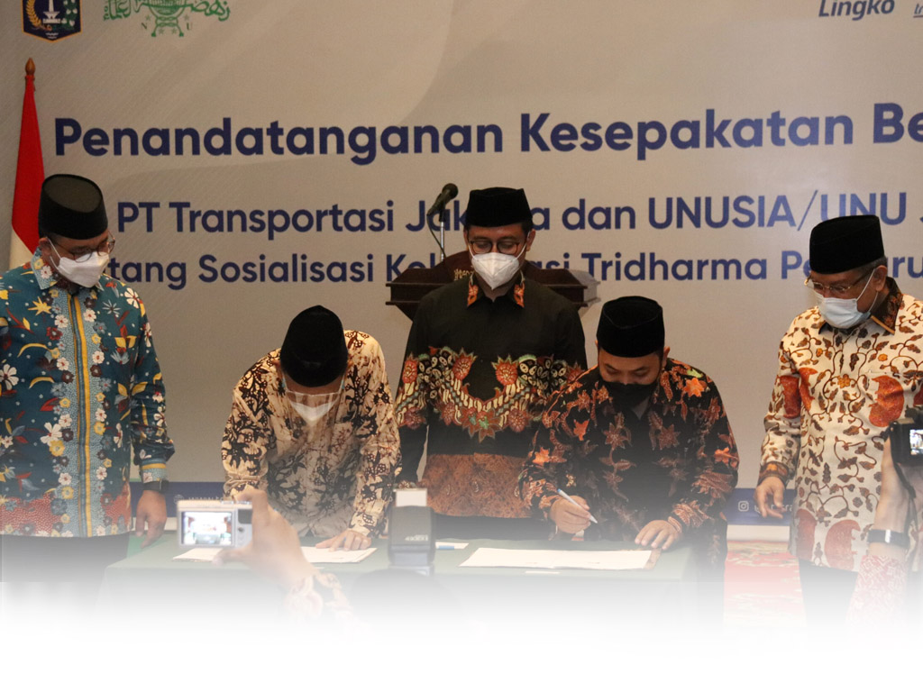 Tanda tangani MoU Kerjasama dengan PT Transportasi Jakarta, UNUSIA & UNUYO