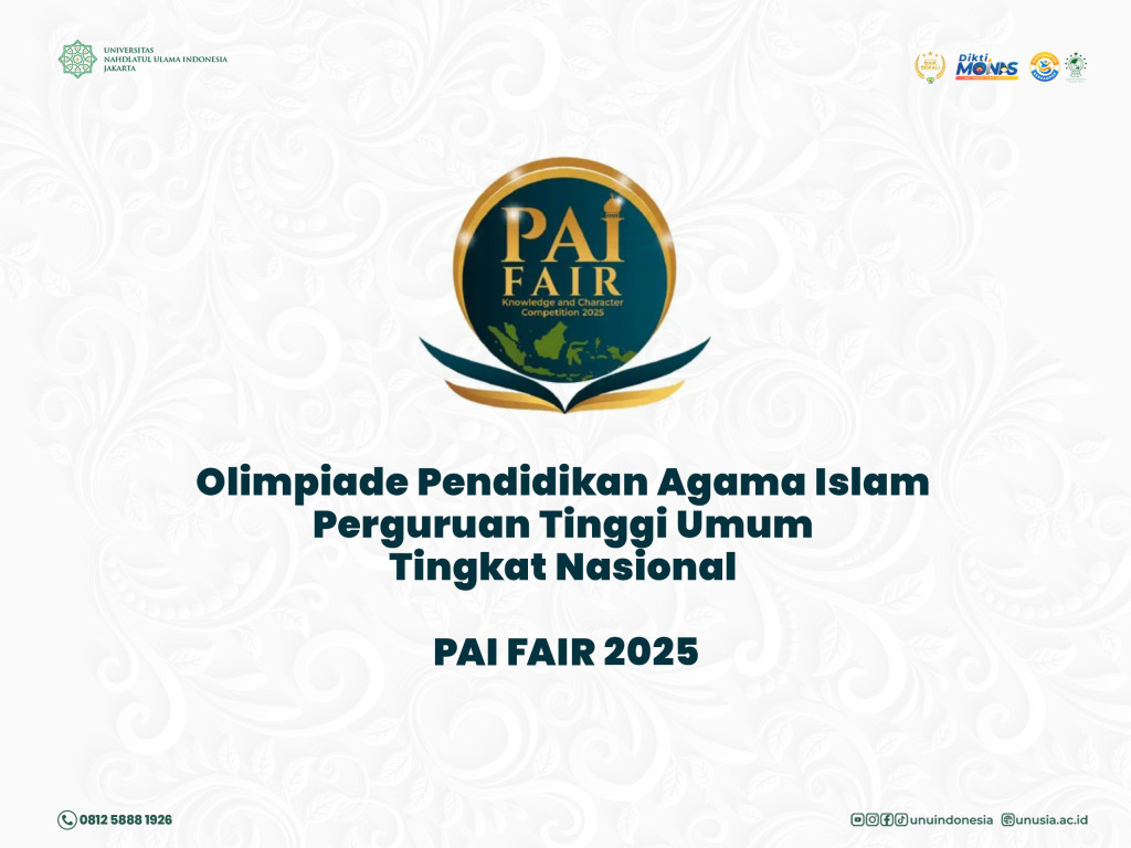 Mahasiswa Unusia Rozi Aldi Lolos 20 Besar Nasional Olimpiade PAI Fest 2025