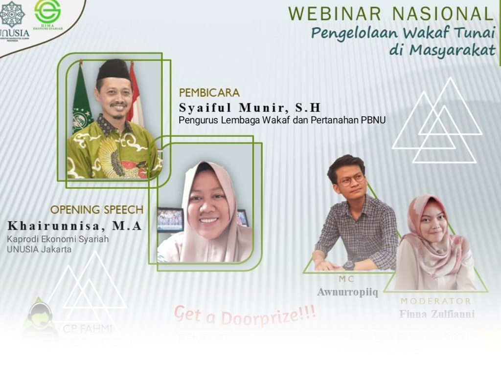 Webinar HIMA Ekonomi Syariah UNUSIA