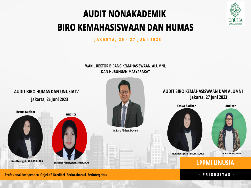 LPPMI Unusia Melakukan Audit Nonakademik Biro Kemahasiswaan dan Humas