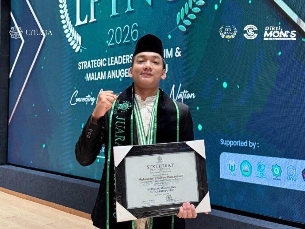 Mahasiswa PAI Unusia Raih Juara 1 Duta PTNU Putra pada Anugerah LPTNU 2026