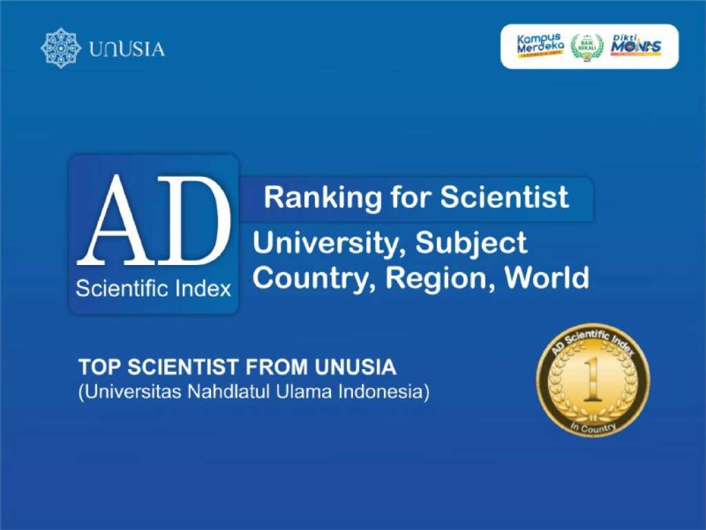 Inilah Sepuluh Besar Ilmuwan Unusia Berdasarkan Peringkat  AD Scientific Index 2025