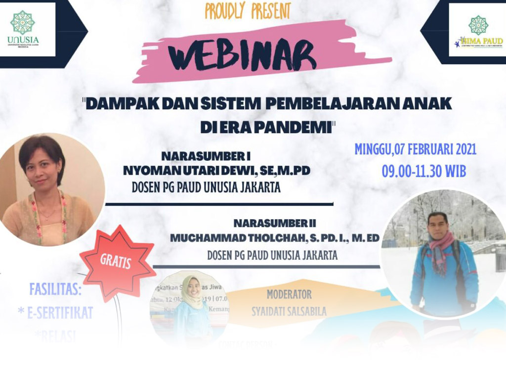 Webinar HIMA PG PAUD UNUSIA
